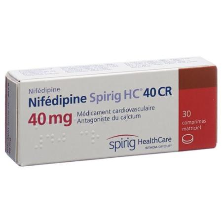 Nifedipine Spirig HC CR Matrixtabl 40 mg 30 pcs - PrimeCare Global