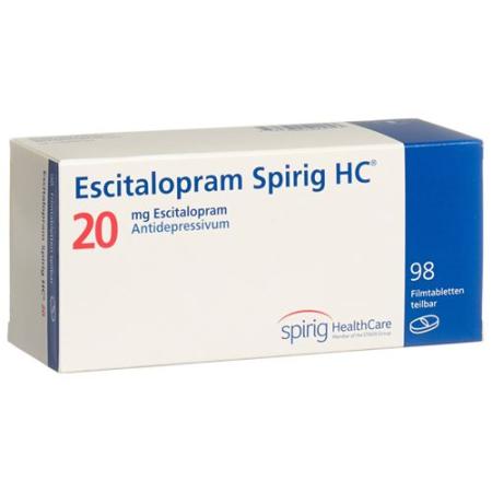Escitalopram Spirig HC Filmtabl 20 mg 98 pcs - PrimeCare Global