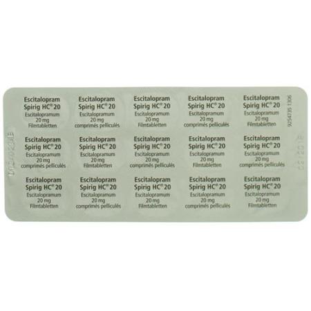 Escitalopram Spirig HC Filmtabl 20 mg 98 pcs - PrimeCare Global
