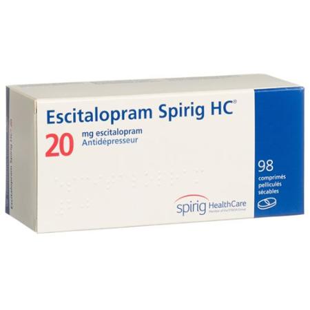 Escitalopram Spirig HC Filmtabl 20 mg 98 pcs - PrimeCare Global