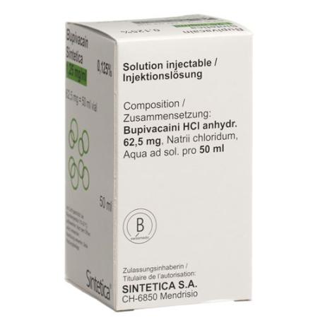 Bupivacain Sintetica Inf Lös 0.125 % 5 Btl 250 ml - PrimeCare Global