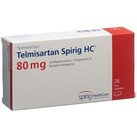 Telmisartan Spirig 80 mg 28 filmtablets - PrimeCare Global