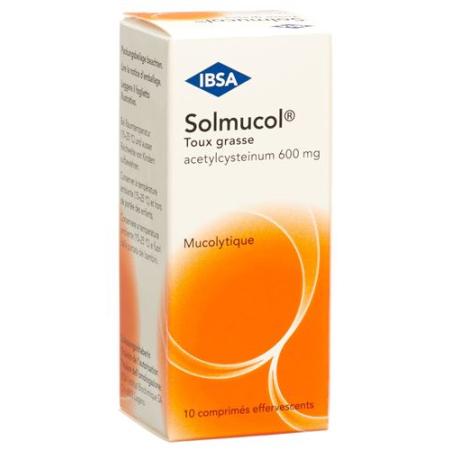 Solmucol cold cough effervescent tabletse 600 mg can 10 pcs - PrimeCare Global