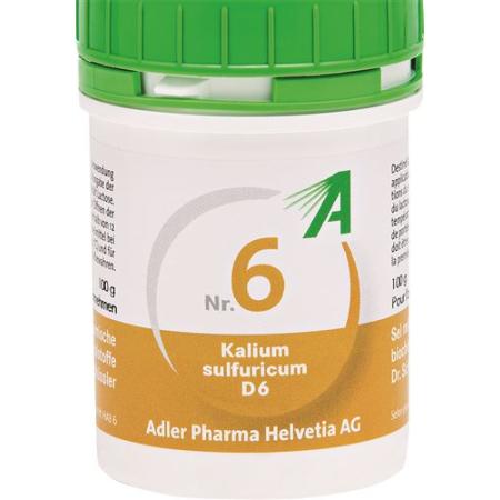 Adler Sch&uuml;ssler Nr6 potassium sulfuricum Tabl D 6 100 g - PrimeCare Global