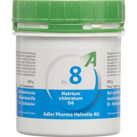 Adler Sch&uuml;ssler Nr8 sodium chloratum Tabl D 6 250 g - PrimeCare Global