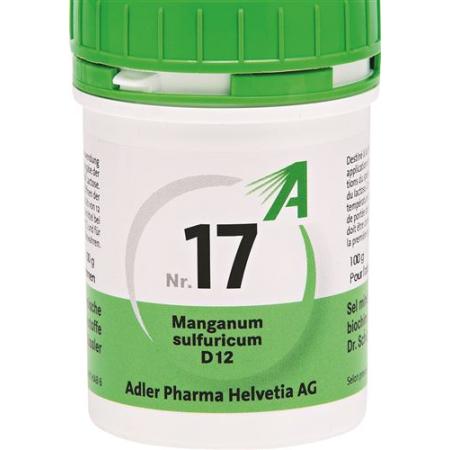 Adler Sch&uuml;ssler Nr17 Manganum sulfuricum Tabl D 12 100 g - PrimeCare Global