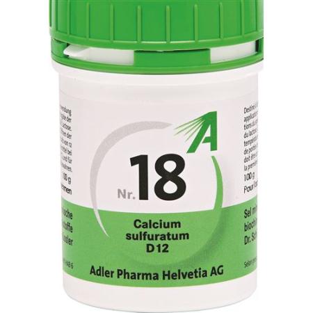 Adler Sch&uuml;ssler Nr18 Calcium sulfuratum Tabl D 12 100 g - PrimeCare Global