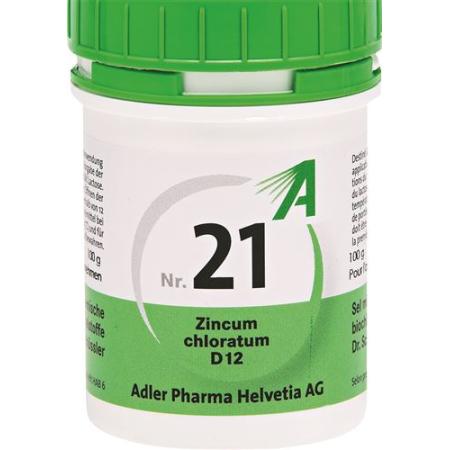 Adler Sch&uuml;ssler Nr21 Zincum chloratum Tabl D 12 100 g - PrimeCare Global