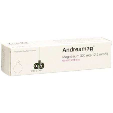 Andreamag Brausetable 300 mg with raspberry flavor 20 pcs - PrimeCare Global