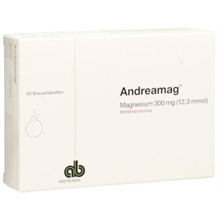 Andreamag Brausetable 300 mg with raspberry flavor 60 pcs - PrimeCare Global