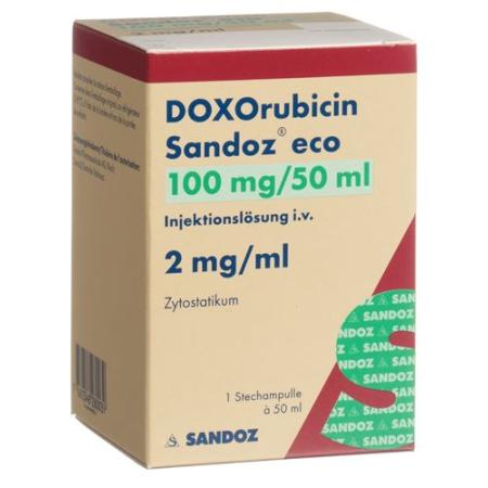 Doxorubicin Sandoz eco Inj L&ouml;s 100 mg/50ml 50 ml - PrimeCare Global