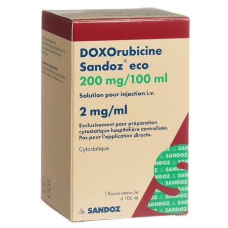 Doxorubicin Sandoz eco Inj L&ouml;s 200 mg/100ml 100 ml - PrimeCare Global