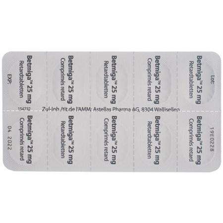 Betmiga Ret Tabl 25 mg 30 pcs - PrimeCare Global
