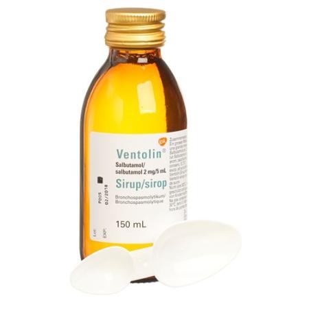 Ventolin syrup 2 mg/5ml without sugar bottle 150 ml - PrimeCare Global