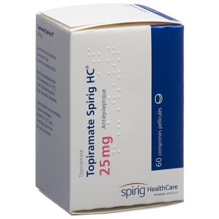 Topiramate Spirig HC Filmtabl 25 mg Ds 60 pcs - PrimeCare Global