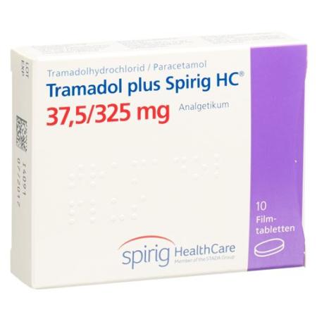 Tramadol plus Spirig HC Filmtablet 37.5/325mg 10 pcs - PrimeCare Global