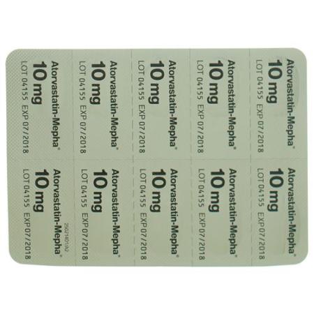 Atorvastatin-Mepha Lactab 10 mg 30 pcs - PrimeCare Global