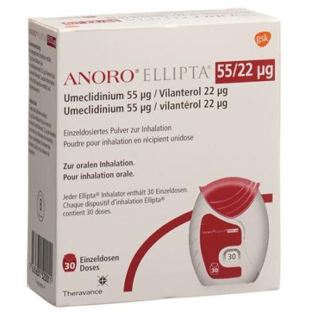 Anoro Ellipta Inh Plv 55 mcg/22 mcg 30 doses - PrimeCare Global