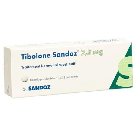 Tibolon Sandoz Tabl 2.5 mg 3 x 28 pcs - PrimeCare Global