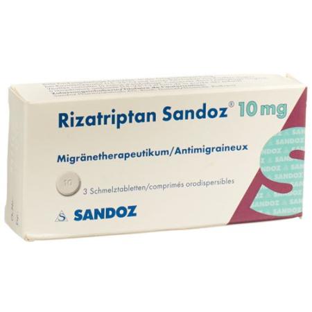 Rizatriptan Sandoz Melting Tabl 10 mg 3 pc - PrimeCare Global