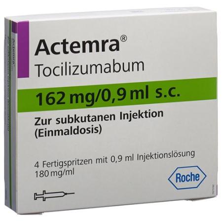 Actemra Inj L&ouml;s 162 mg/0.9ml pre-filled syringe 4 pcs - PrimeCare Global