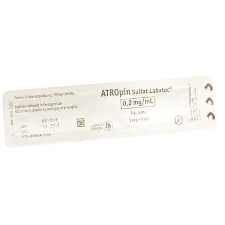 Atropine sulfate Labatec Inj L&ouml;s 1 mg/5ml 10 Fertspr 5 ml - PrimeCare Global