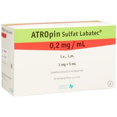 Atropine sulfate Labatec Inj L&ouml;s 1 mg/5ml 10 Fertspr 5 ml - PrimeCare Global