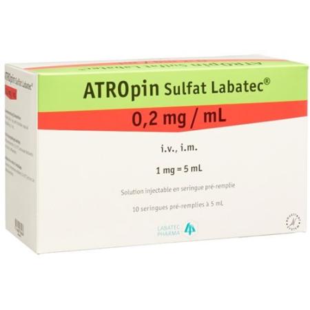 Atropine sulfate Labatec Inj L&ouml;s 1 mg/5ml 10 Fertspr 5 ml - PrimeCare Global