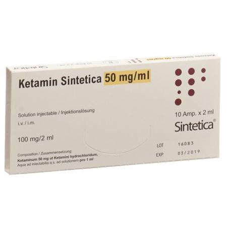 Ketamine Sintetica Inj L&ouml;s 50 mg/ml 2ml ampoules 10 pcs - PrimeCare Global