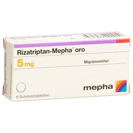 Rizatriptan-Mepha oro Melting Tabl 5 mg 6 pcs - PrimeCare Global
