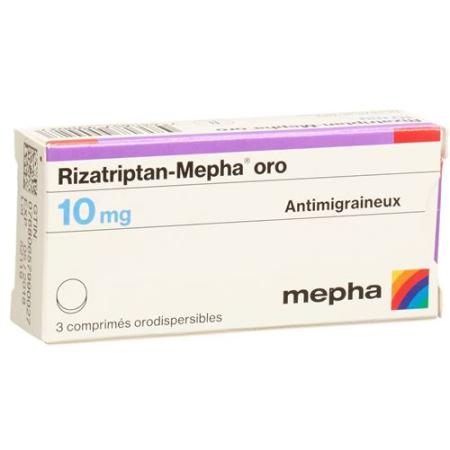 Rizatriptan-Mepha oro Melting Tabl 10 mg 12 pcs - PrimeCare Global
