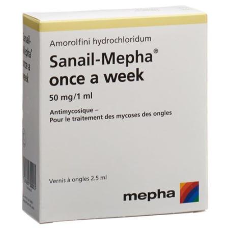 Sanail-Mepha once a week nail polish 50 mg/ml bottle 2.5 ml - PrimeCare Global