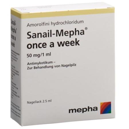 Sanail-Mepha once a week nail polish 50 mg/ml bottle 2.5 ml - PrimeCare Global