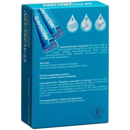 Gaviscon Liquid mint Susp in bags 24 bags 10 ml - PrimeCare Global