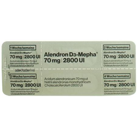 Alendron D3-Mepha weekly tablets 70/2800 12 pcs - PrimeCare Global