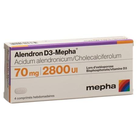 Alendron D3-Mepha weekly tablets 70/2800 12 pcs - PrimeCare Global