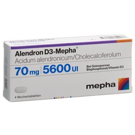 Alendron D3-Mepha weekly tablets 70/5600 12 pcs - PrimeCare Global