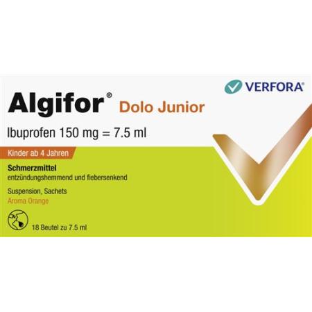 Algifor Dolo Junior Susp 150 mg/7.5ml 18 bags 7.5 ml - PrimeCare Global