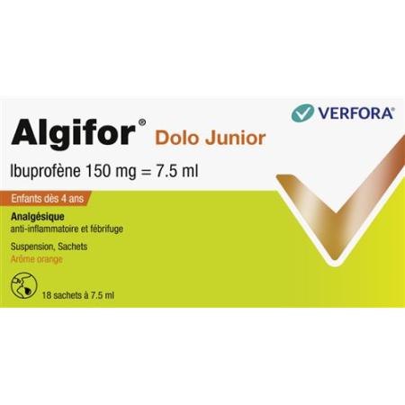 Algifor Dolo Junior Susp 150 mg/7.5ml 18 bags 7.5 ml - PrimeCare Global