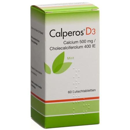 Calperos D3 lozenges mint can 60 pcs - PrimeCare Global