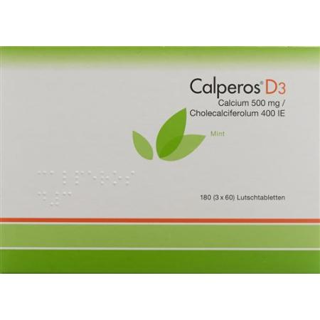 Calperos D3 lozenges mint Ds 180 pcs - PrimeCare Global