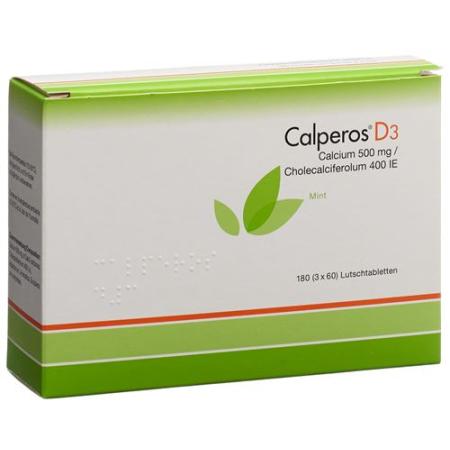 Calperos D3 lozenges mint Ds 180 pcs - PrimeCare Global