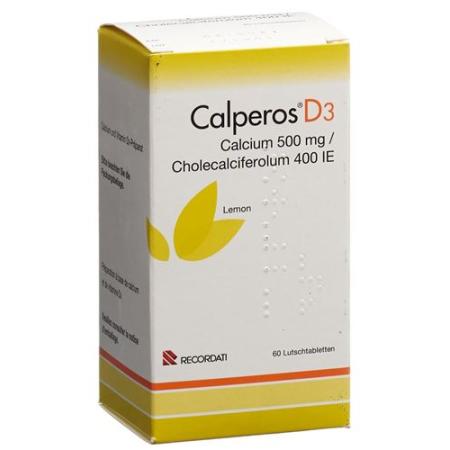 Calperos D3 lozenges lemon Ds 60 pcs - PrimeCare Global