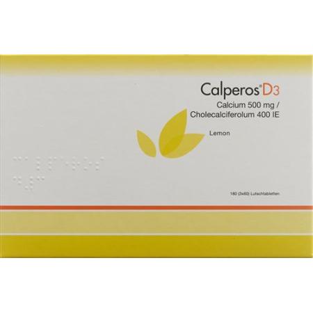 Calperos D3 lozenges lemon Ds 180 pcs - PrimeCare Global