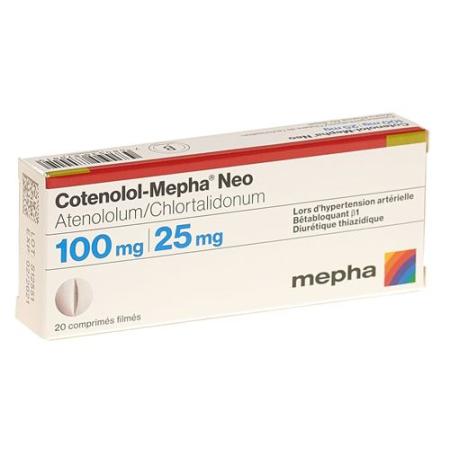 Cotenolol-Mepha Neo Filmtabl 100/25 20 pcs - PrimeCare Global