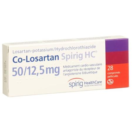Co-Losartan Spirig HC Filmtabl 50/12.5mg 28 pcs - PrimeCare Global