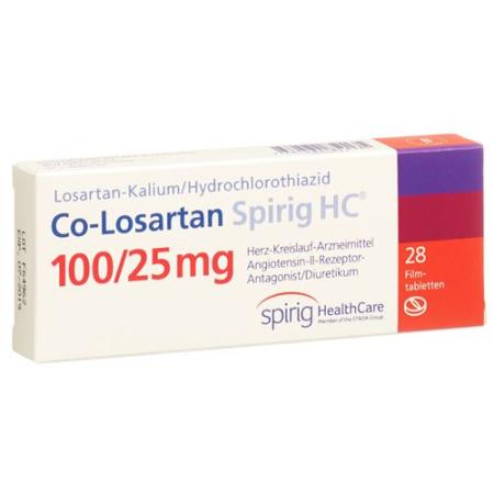 Co-Losartan Spirig HC Filmtabl 100/25mg 28 pcs - PrimeCare Global