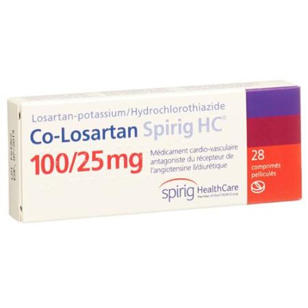 Co-Losartan Spirig HC Filmtabl 100/25mg 28 pcs - PrimeCare Global