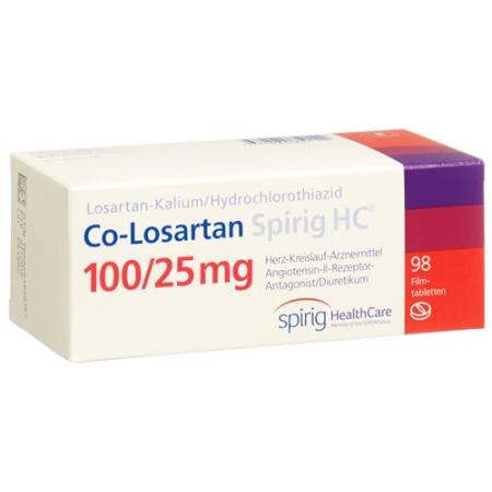Co-Losartan Spirig HC Filmtabl 100/25mg 98 pcs - PrimeCare Global
