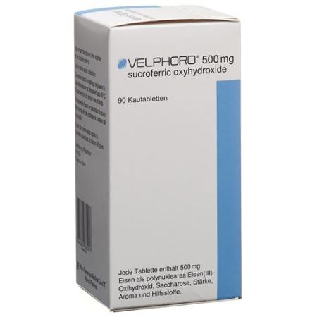 Velphoro chewing tablets 500 mg bottle 90 pcs - PrimeCare Global